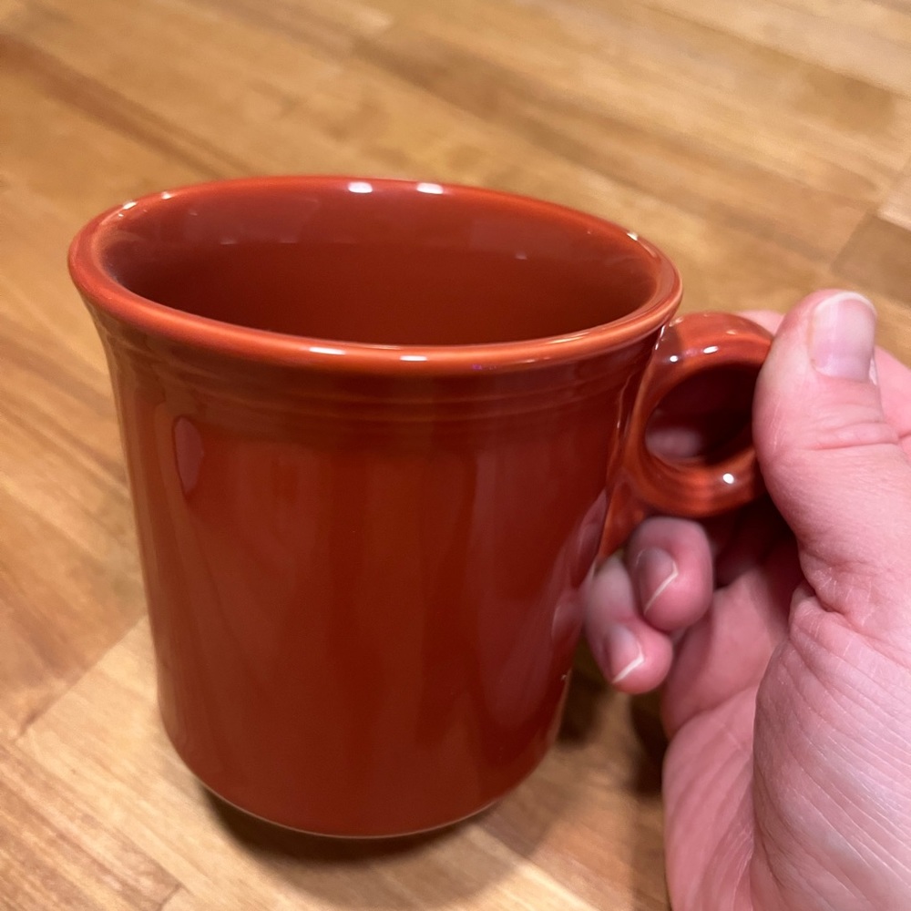 Fiesta coffee mug. Paprika.